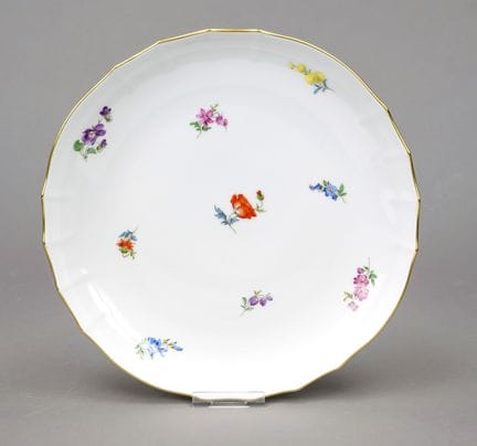 Assiette ronde, Meissen, marque des années 1970, f