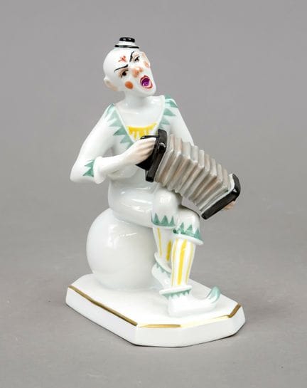 Payaso con acordeón, Rosenthal, Srlb, década de 19