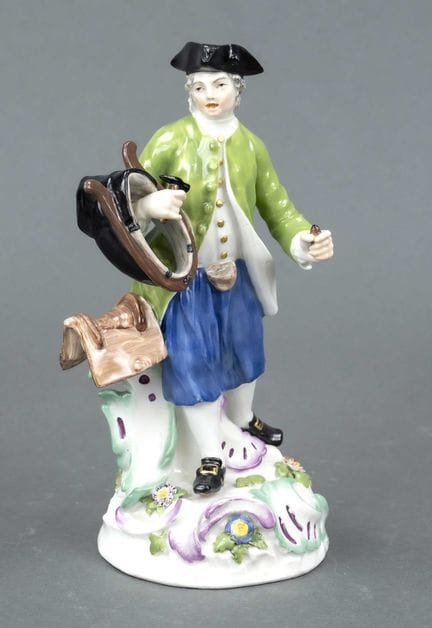 萨特勒，迈森，18世纪，第一版，约汉·约阿希姆·肯德勒于1750年左右设计，模型编号 1385，一名