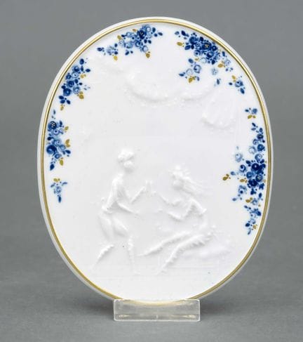 椭圆形壁饰，迈森，1970年后， 1. W.，“一千零一夜”系列浮雕装饰，由海因茨·维尔纳于1966