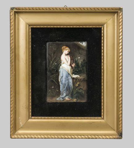 Plaque illustrée, « Psyché et l'urne », d'après le