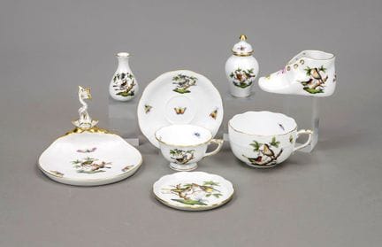Ensemble de 8 pièces, Herend, Hongrie, XXe siècle,