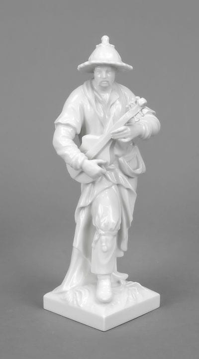Malabar avec luth, KPM Berlin, marque antérieure à