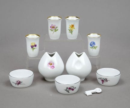 Lot de 10 pièces, Meissen, après 2000, 1er service