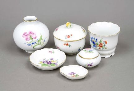 Conjunto de 6 piezas, Meissen, marca posterior a 1
