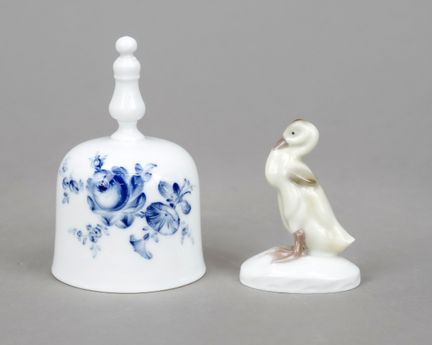 鸟与台钟，迈森，克瑙夫施韦特品牌（1850-1924），第一级，站立的小鸭，保罗·瓦尔特于1907年