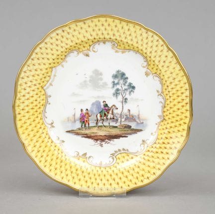Plato, Meissen, espadas con pomo, 1850-1924, 2.ª e