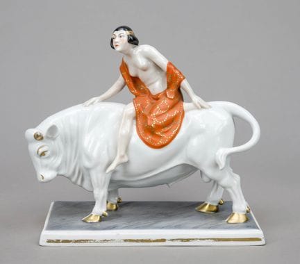Figurine Art déco « L'Europe sur le taureau », Tau