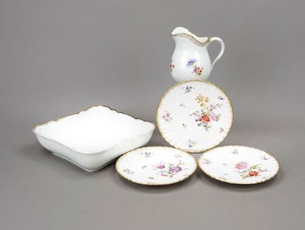 Conjunto de 5 piezas, jarrita, KPM Berlín, anterio