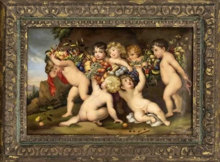 Assiette décorée, KPM Berlin, début du XXe siècle,