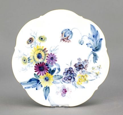 蛋糕盘，迈森，1973年后，第一版，“大镂空”款式， 设计：路德维希·泽普纳，型号33511，装饰：