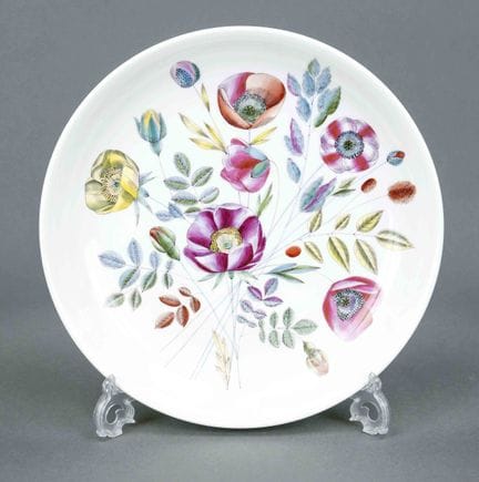大碗，宁芬堡，20世纪50年代，圆形，装饰设计由罗伯特·拉布（Robert Raab，1905-19
