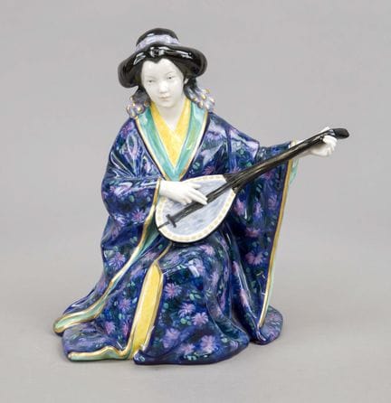Geisha tocando un instrumento, Karl Ens, Volkstedt
