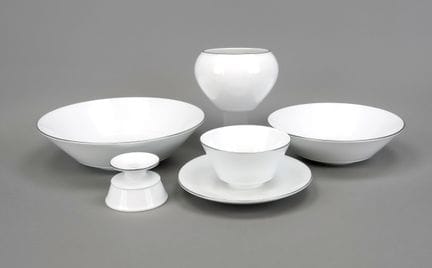 Cinq pièces décoratives, KPM Berlin, 2e moitié du 