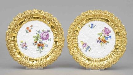 2 assiettes d'apparat, Saint-Pétersbourg, Russie, 