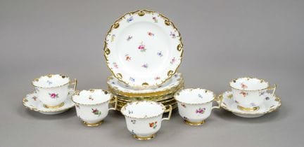 Ensemble de 14 pièces, Meissen, Knaufschwerter 185