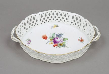 Coupe ajourée avec anses, Nymphenburg, XXe siècle,