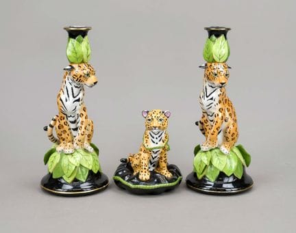 灯具套装，3件装， 琳恩·蔡斯（Lynn Chase），1990年代，“美洲豹丛林”（Jaguar 