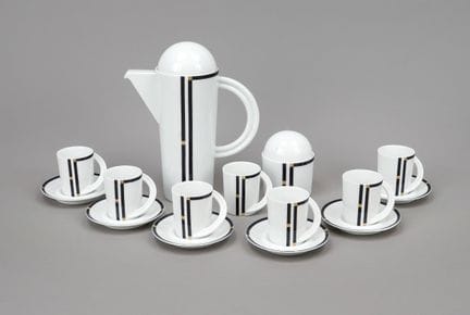 6人份意式浓缩咖啡套装，15件装，罗森塔尔（Rosenthal）品牌，20世纪，Cupola Ner