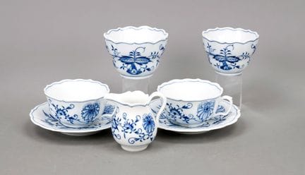Conjunto de 7 piezas, Meissen, siglo XX, 1.ª, 2.ª 