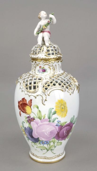 Vase à couvercle « pot-pourri », Ludwigsburg, XXe 