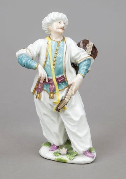 弹奏鲁特琴的土耳其人，迈森，约1745-50年，彼得·莱尼克（1715年出生于但泽——1768年逝于