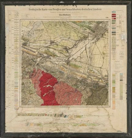 Relief map of Quedlinburg, Berlin, 1927. Titled “G