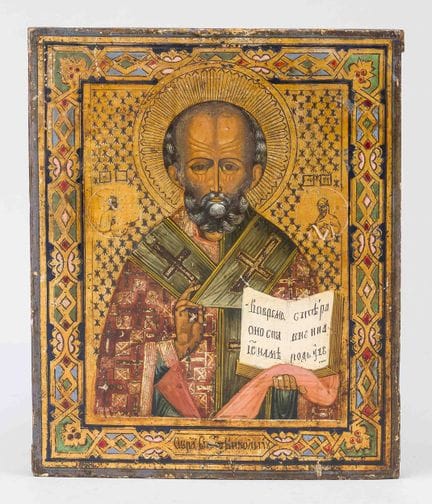 Icône de Saint Nicolas de Myre, Russie, XIXe/XXe s