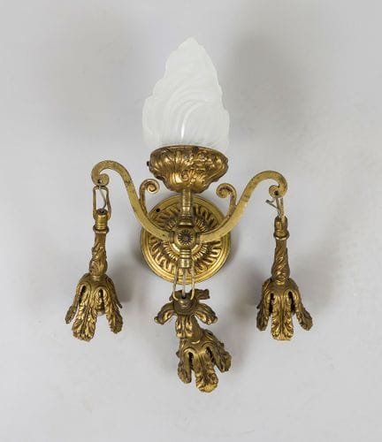 Applique murale, fin du XIXe siècle, laiton/bronze