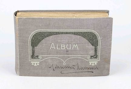 Art Nouveau postcard album, circa 1910. Slip-in al