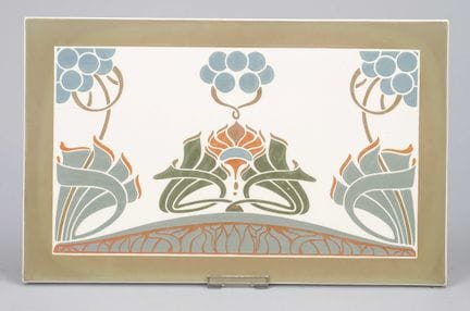 Gran azulejo de estilo Art Nouveau, hacia 1910, ce