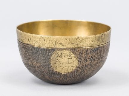 Gobelet de Herrengrund, daté de 1777, en cuivre re