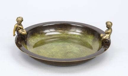 Large figurative business card dish, Denmark, 1930