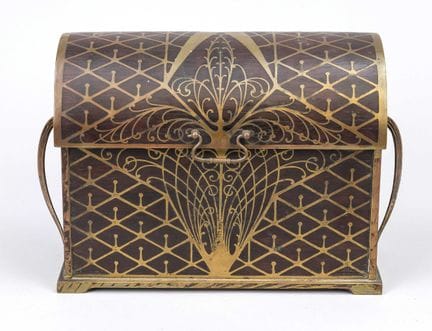 Caja de estilo Art Nouveau para cartas, Alemania, 