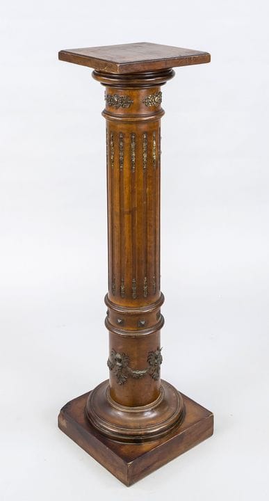 Colonne, fin du XIXe siècle, acajou (placage ?) et