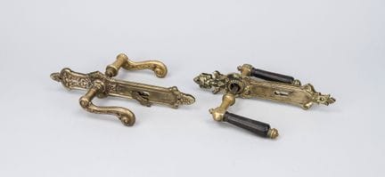 2 paires de garnitures de poignées, fin du XIXe si