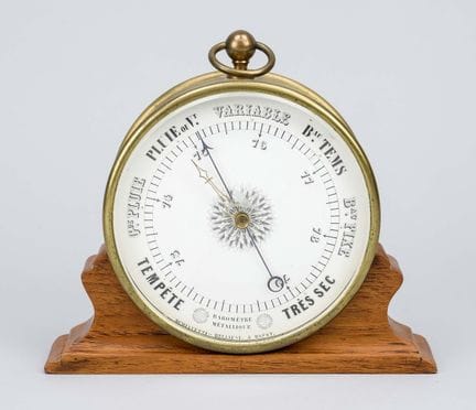 Baromètre de table anéroïde, France, vers 1870, bo