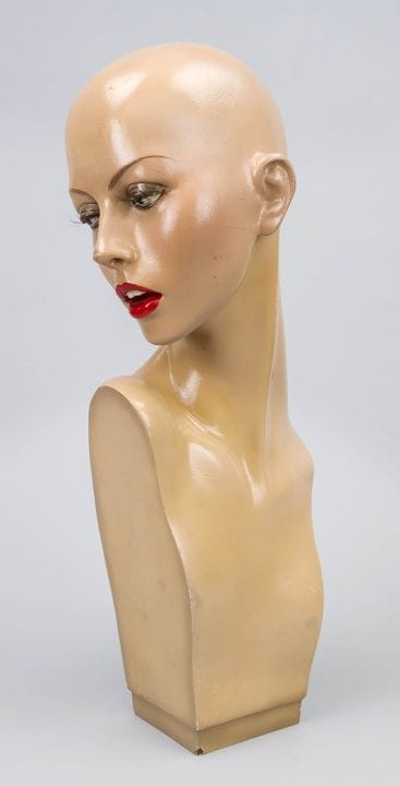 Storefront mannequin, 1930s, molded with spray-pai