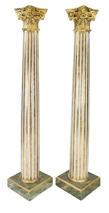 Paire de colonnes de portail, XXe siècle, en bois 