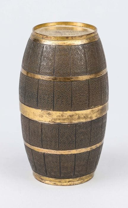 Copa doble de Herrengrund, siglo XVIII, de cobre r