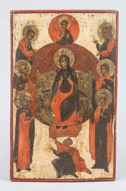Icône, Russie, XIXe/XXe siècles, peinture à la dét