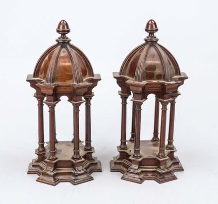Paire de tables d'appoint pour maquettes d'archite
