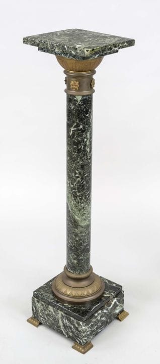 Colonne, 1er semestre du XXe siècle, marbre vert é