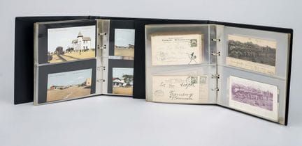 Two postcard albums featuring scenes from German S