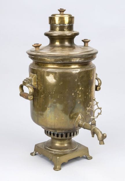 Samovar, Russia, 19th century, brass. Movable hand