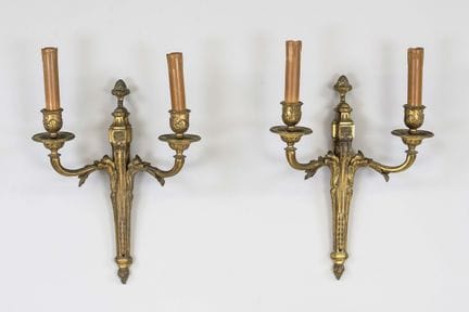 Paire d'appliques murales, fin du XIXe siècle, lai