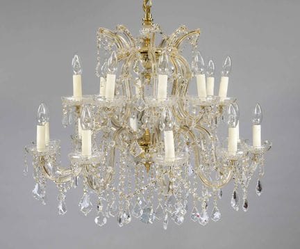 Lustre, XXIe siècle, structure à dix branches en l