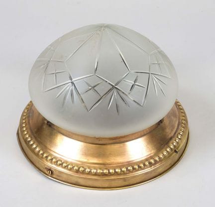 Plafonnier, début du XXe siècle, monture profilée,
