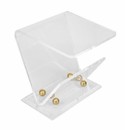 Table d'appoint en plexiglas avec porte-revues, XX