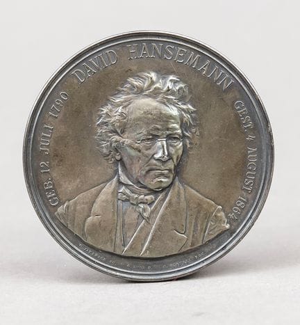 Silver medal, Germany, circa 1900. Obverse: Banker